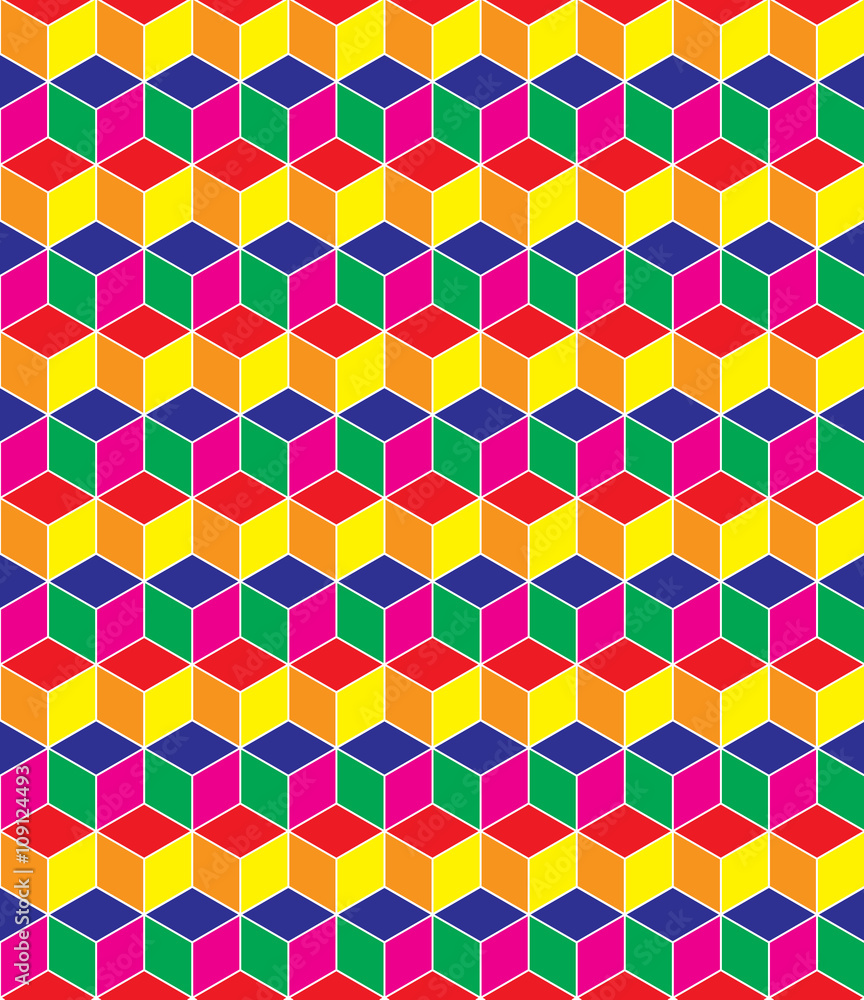 Poster geometric three-dimensional pattern