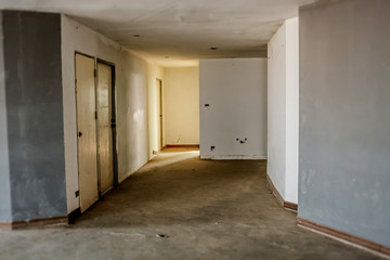 Abandoned Residential Building / Image Of Damaged And Abandoned In Residential Building.