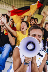 Obraz premium Supporters from Germany at Stadium