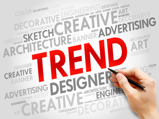 TREND word cloud, business concept