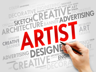 ARTIST word cloud, business concept