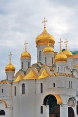 Annunciation church of Moscow Kremlin. Color photo.