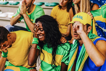 Supporters from Brazil at Stadium