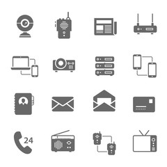Icon set - communication devices
