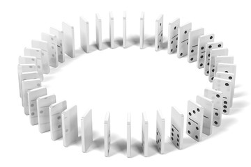 3d rendering of domino set