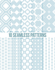 Ten Seamless geometric patterns