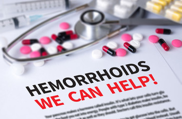 Obraz premium HEMORRHOIDS WE CAN HELP!