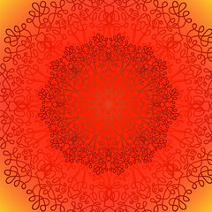 Circle Lace Ornament, Round  Geometric Pattern