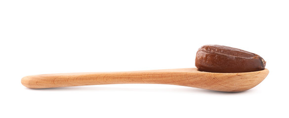 Date fruit over isolated white background