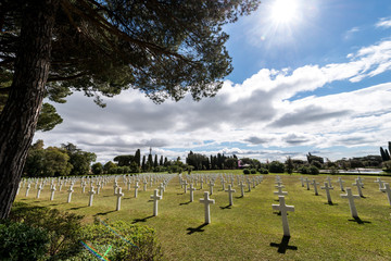 Fototapeta na wymiar Cimitero militare americano di Nettuno