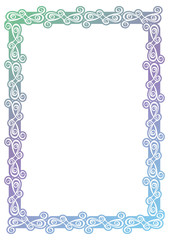 Beautiful raster silhouette frame with gradient filled. Color elegant  frame for advertisements, flyer, web, wedding and other invitations or greeting cards.