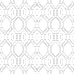 Fototapeta premium Seamless vector ornament. Modern geometric pattern with repeating gray wavy lines