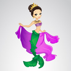 Mermaid With Crown And Cape