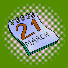 Calendar pop art vector illustration