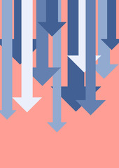 Fototapeta premium Graph down arrows
