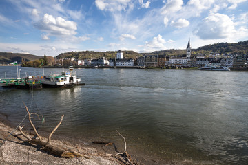 Obraz premium boppard and the rhine river germany