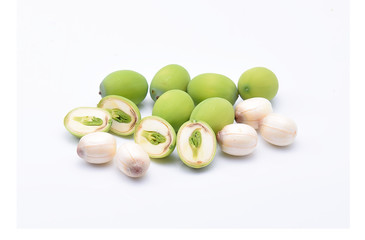 Lotus seed isolate on white background
