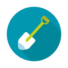 Gardening shovel flat vector icon