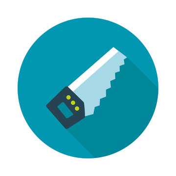 Hand saw flat vector icon