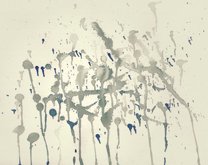 Old abstract watercolor splash in paper