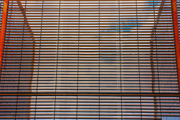 Fragment of a modern glass facade. Exhibition pavilion ExpoForum, St. Petersburg, Russia.