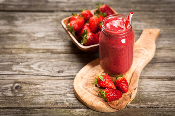 Fresh strawberry smoothie