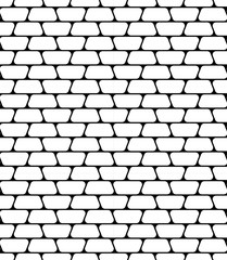 Vector seamless texture. Modern abstract background. Monochrome geometrical pattern. Brick wall.