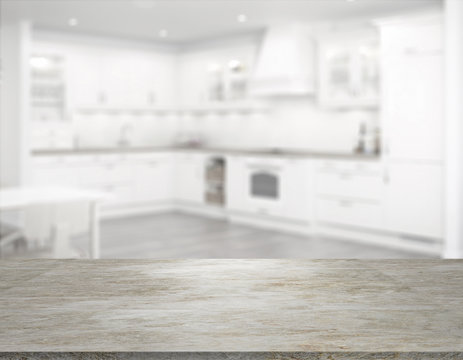 kitchen with marble worktop