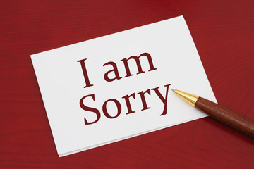 I am Sorry Card