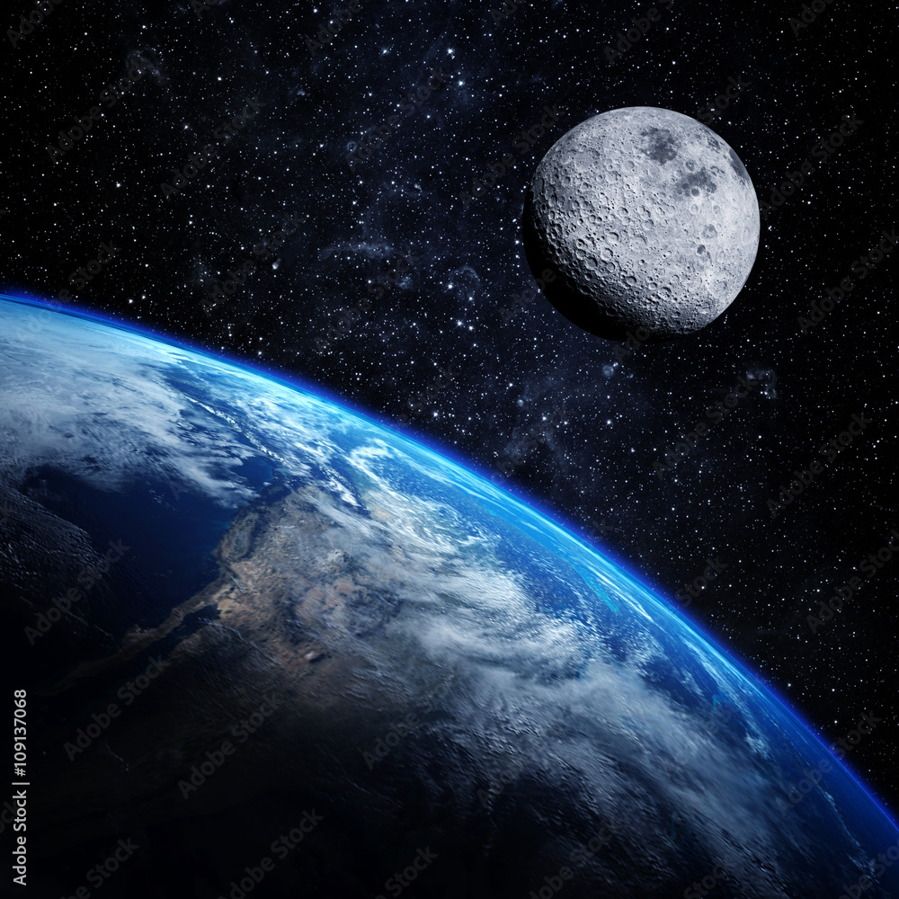Canvas Prints planet earth from the space.