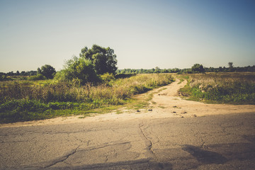 Cracked Rural Road Filtered