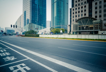 road in front of office building
