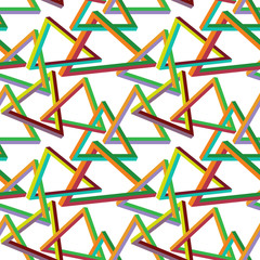 Impossible triangle seamless pattern