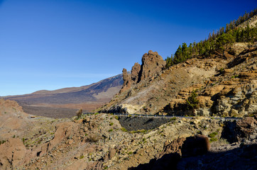 Vilaflor road entering Teide Caldera
Boca de Chavao, Teide National Park, Tenerife, Canary islands, Spain