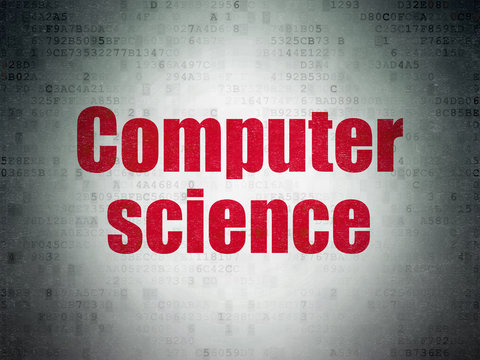 Science concept: Computer Science on Digital Data Paper background