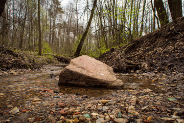Камень в воде