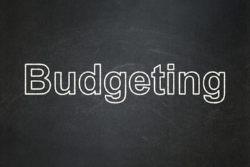 Business concept: Budgeting on chalkboard background