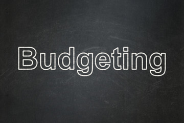 Obraz premium Business concept: Budgeting on chalkboard background