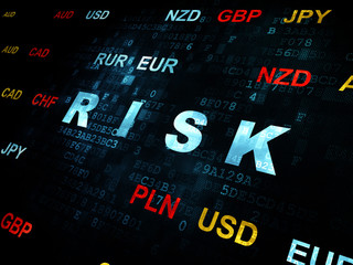 Fototapeta premium Finance concept: Risk on Digital background