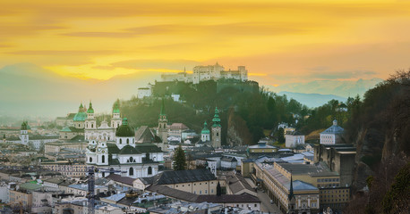Panoramic view of Salzburg, Salzburger Land