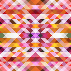 Bright symmetric background from triangles. Vector.