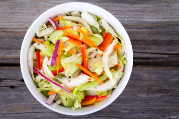 asian cabbage and lettuce salad
