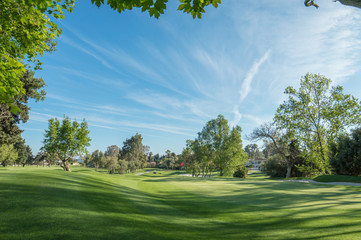 Golf course landscape.