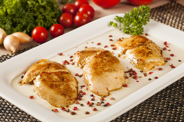  Chicken grilled with white sauce