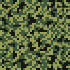 Digital pixel camouflage seamless pattern  © alvaroc