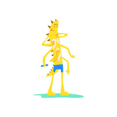 Putting Sunscreen On Monster The Beach