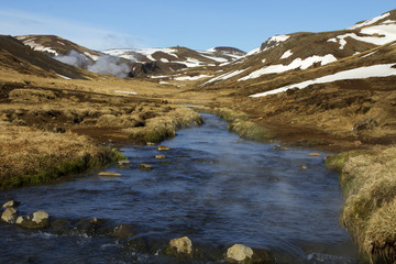 Natural geothermal hot springs, Iceland