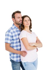 Naklejka premium Young couple embracing