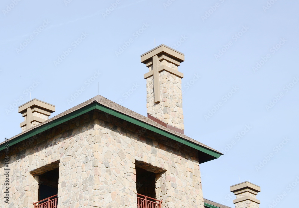 Wall mural chimney