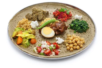 Deurstickers ethiopian cuisine © uckyo